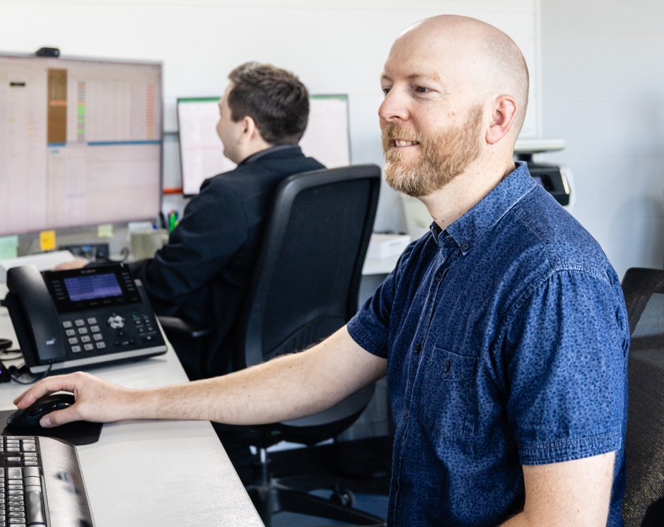 Uptime team member at work